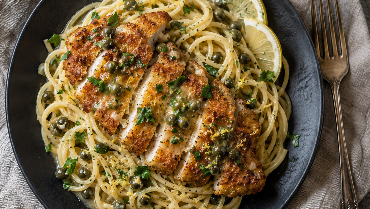 Chicken Piccata With Angel Hair Pasta